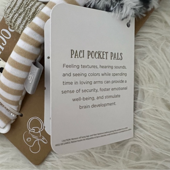 DEMDACO Zebra Paci Pocket Pal - Picture 3 of 4